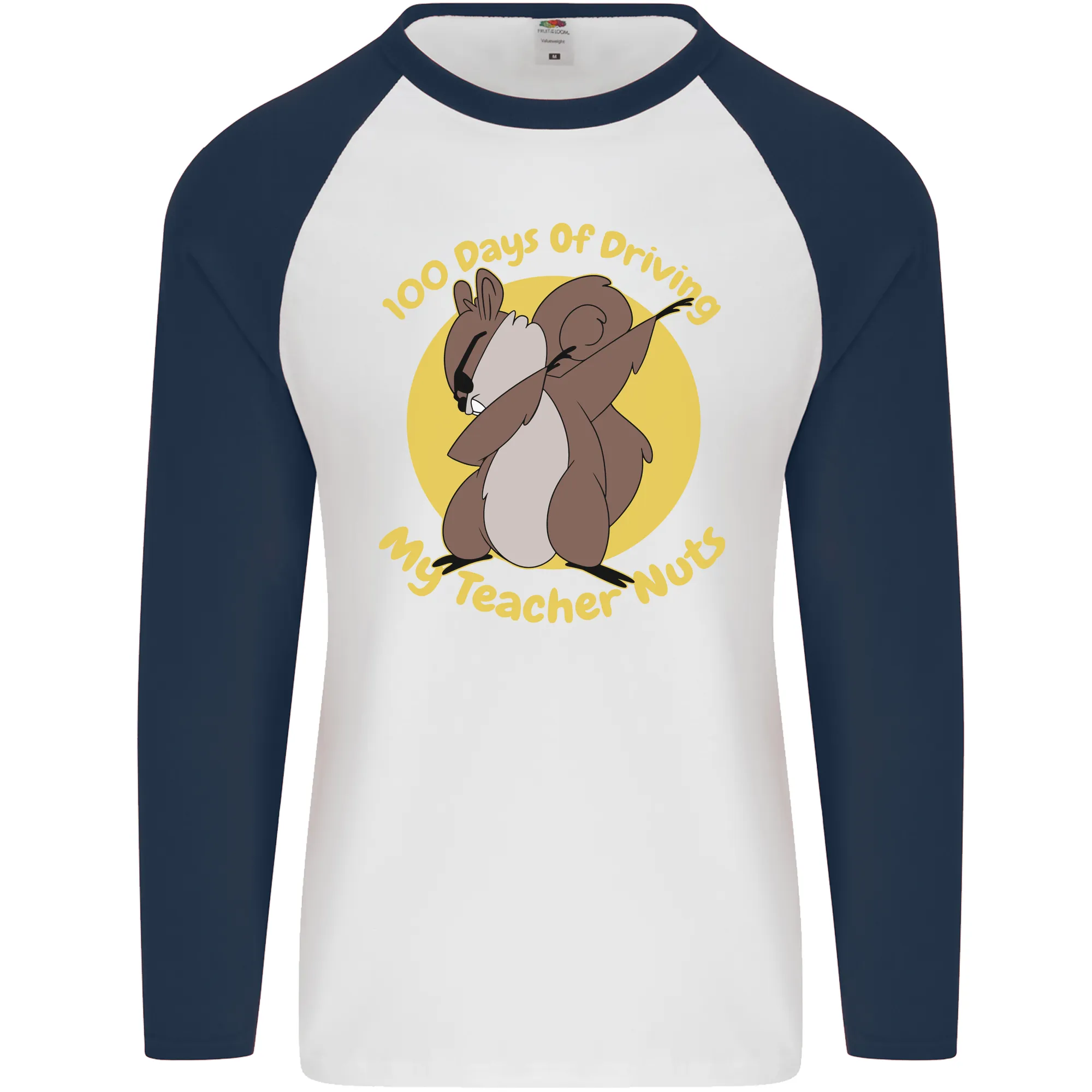 100 Days of Driving My Teacher Nuts Mens L/S Baseball T-Shirt