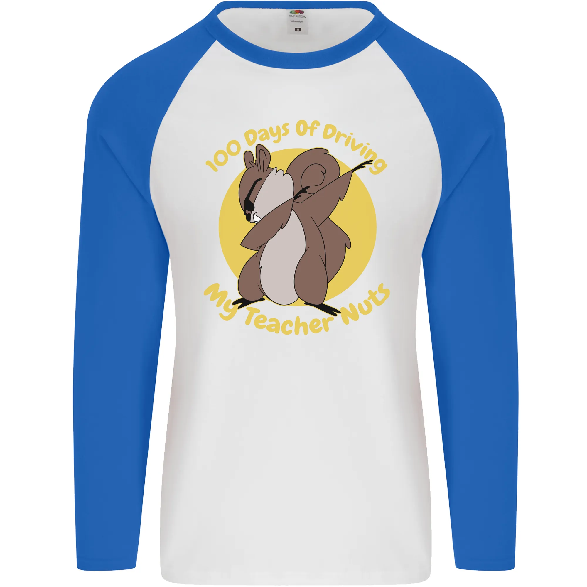 100 Days of Driving My Teacher Nuts Mens L/S Baseball T-Shirt