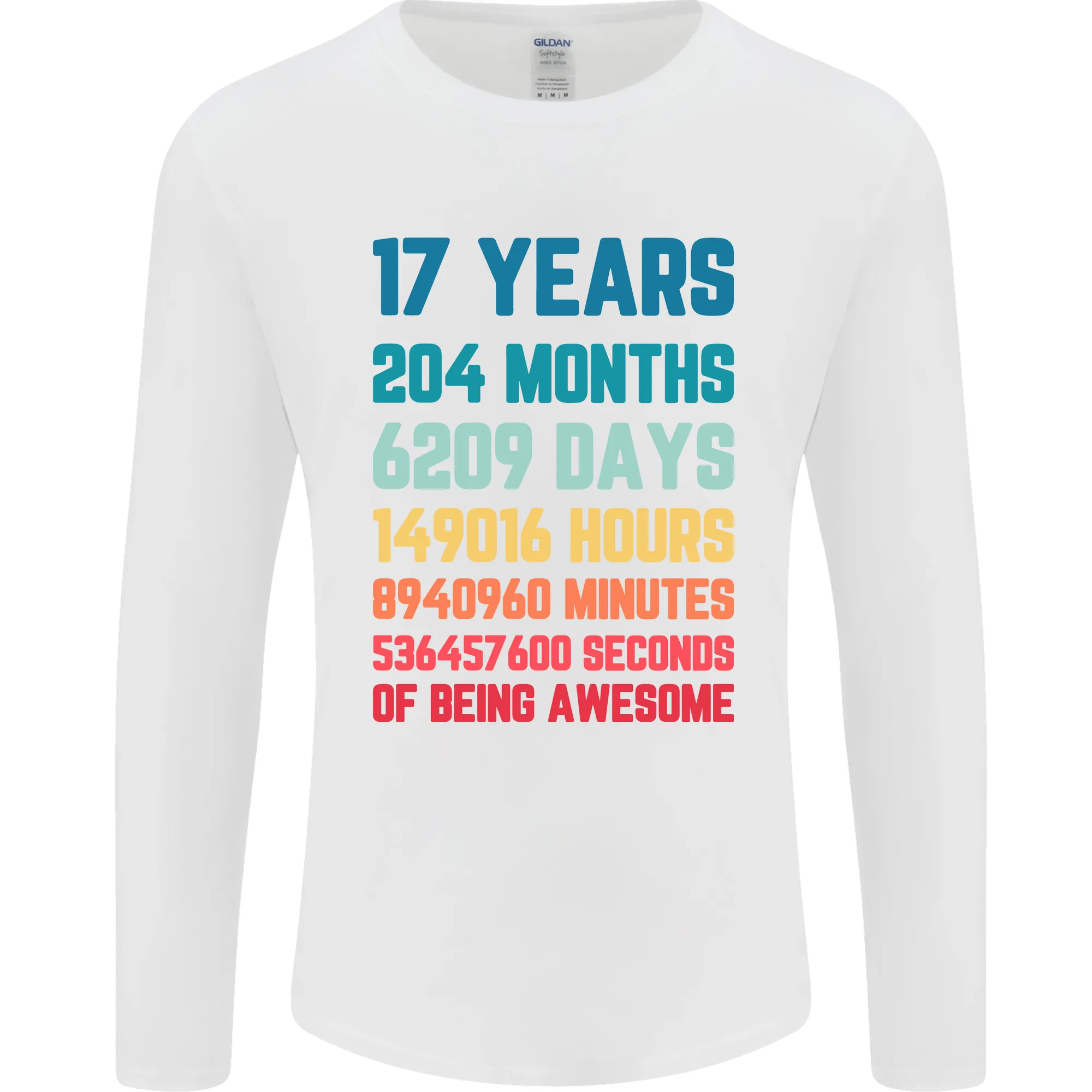 17th Birthday 17 Year Old Mens Long Sleeve T-Shirt