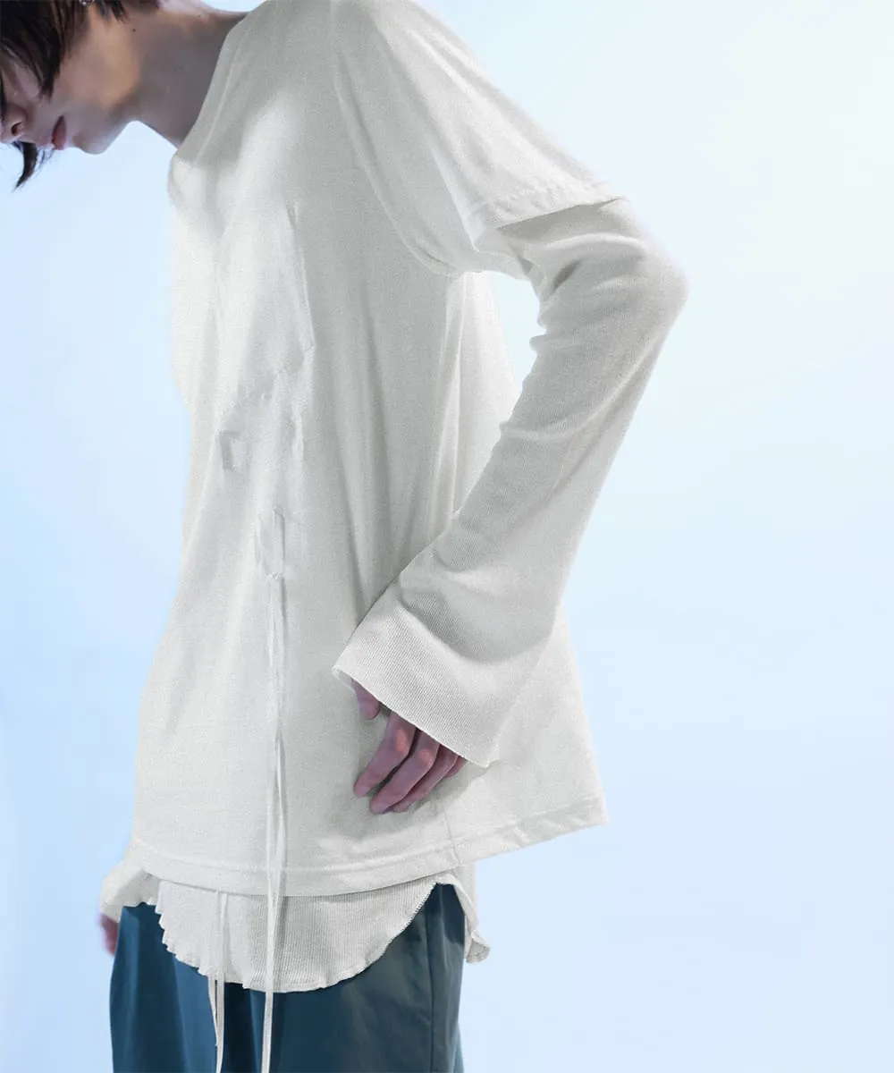 【60%OFF】Layered   short sleeve t-shirts  &  long sleeve t-shirt  &  tank top - OATMEAL HEATHER