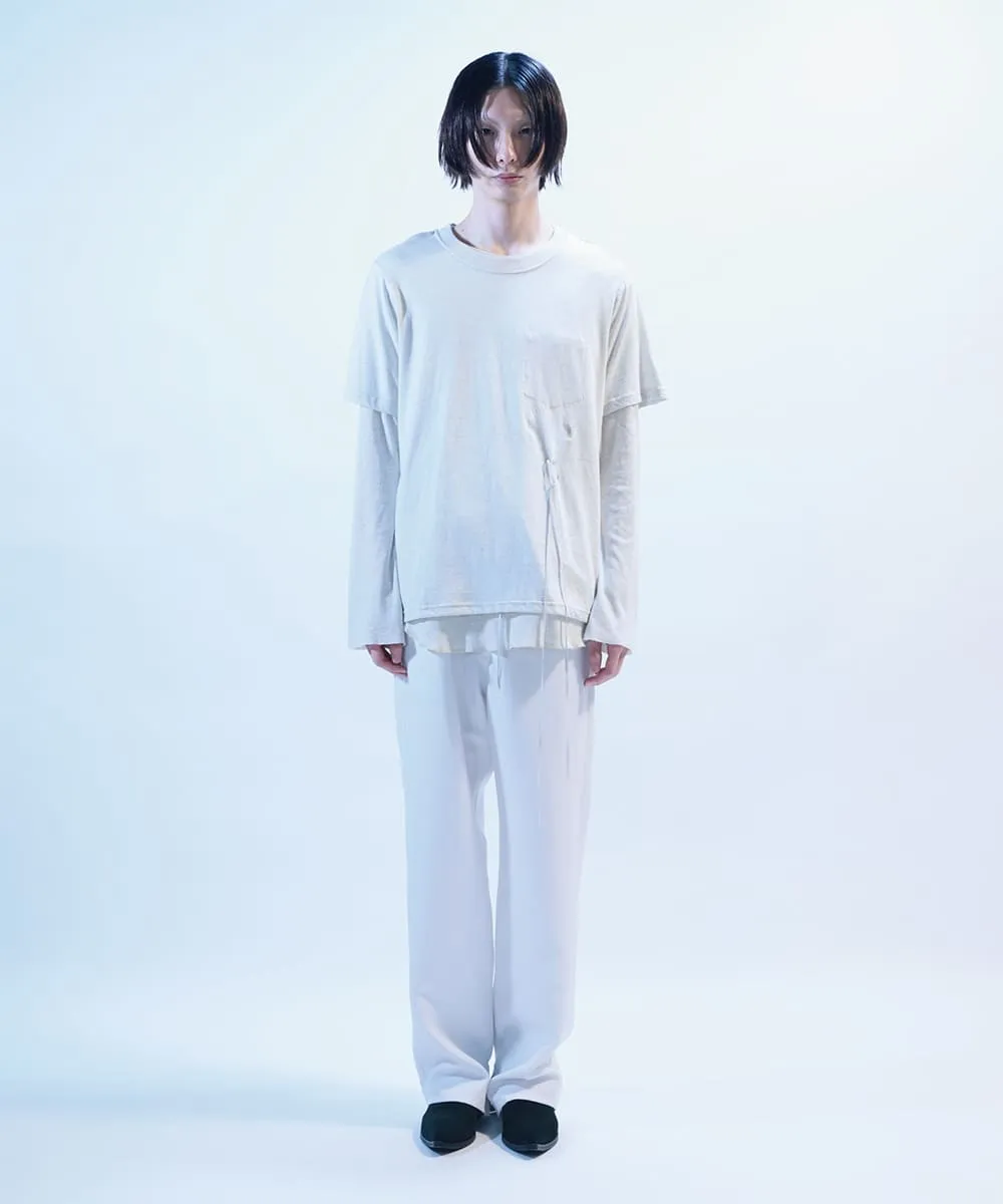 【60%OFF】Layered   short sleeve t-shirts  &  long sleeve t-shirt  &  tank top - OATMEAL HEATHER
