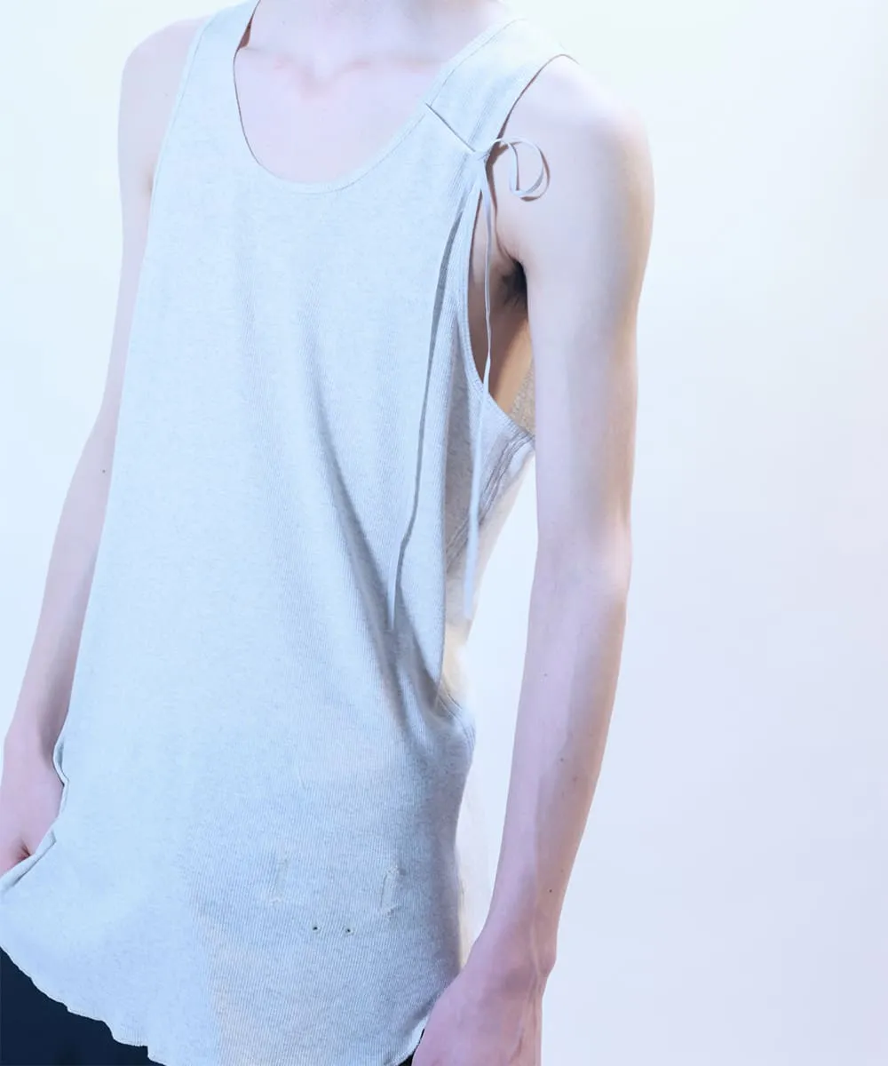 【60%OFF】Layered   short sleeve t-shirts  &  long sleeve t-shirt  &  tank top - OATMEAL HEATHER