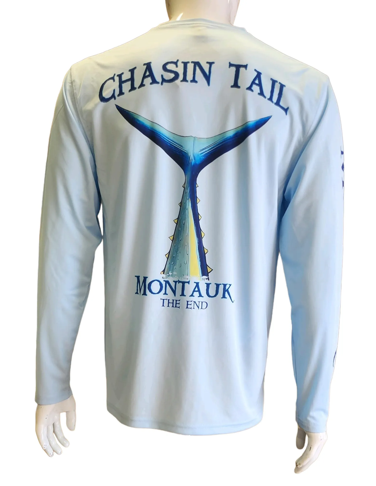 Adult Montauk The End Chasin Tail DriFit UV50 Long Sleeve Tee
