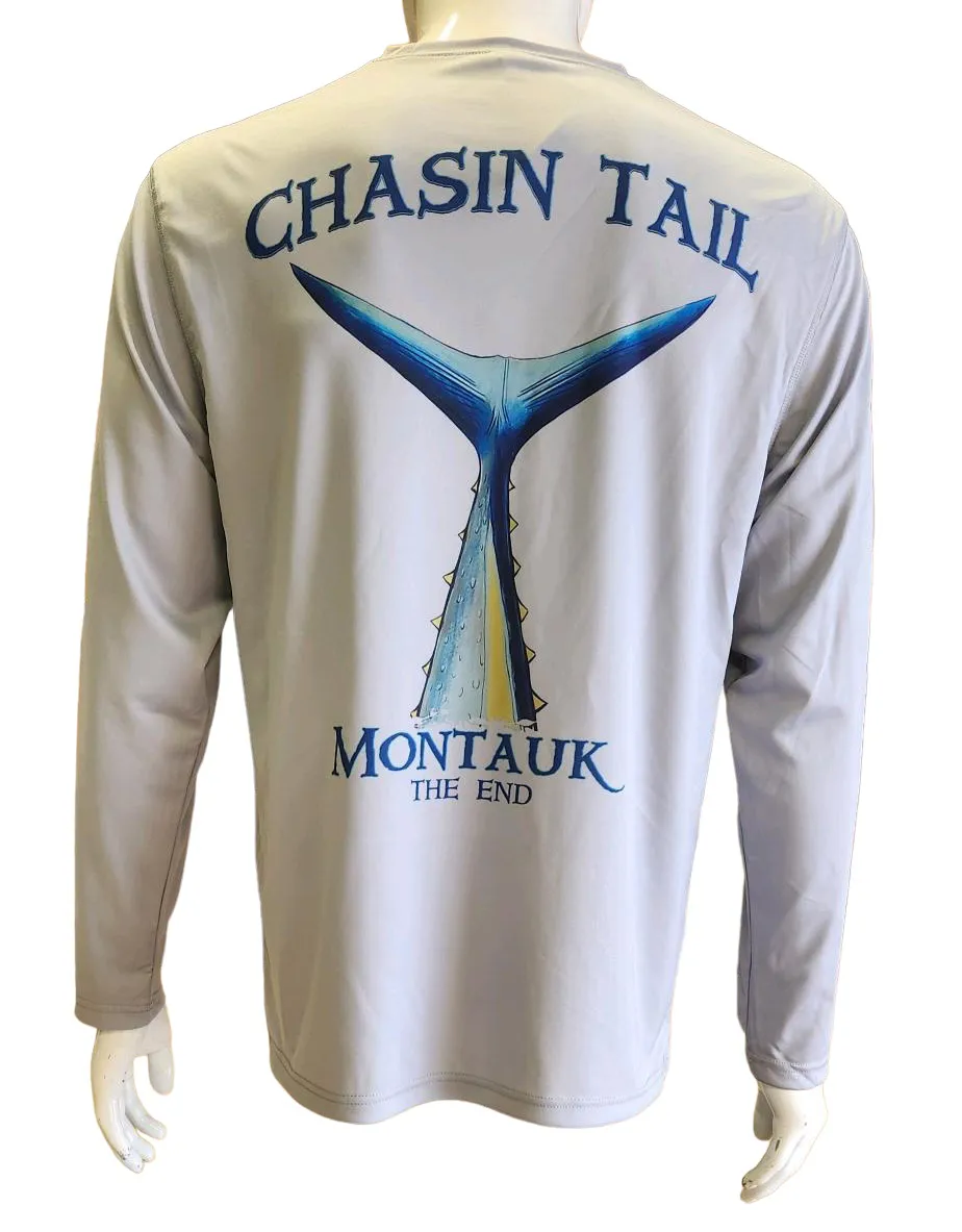 Adult Montauk The End Chasin Tail DriFit UV50 Long Sleeve Tee