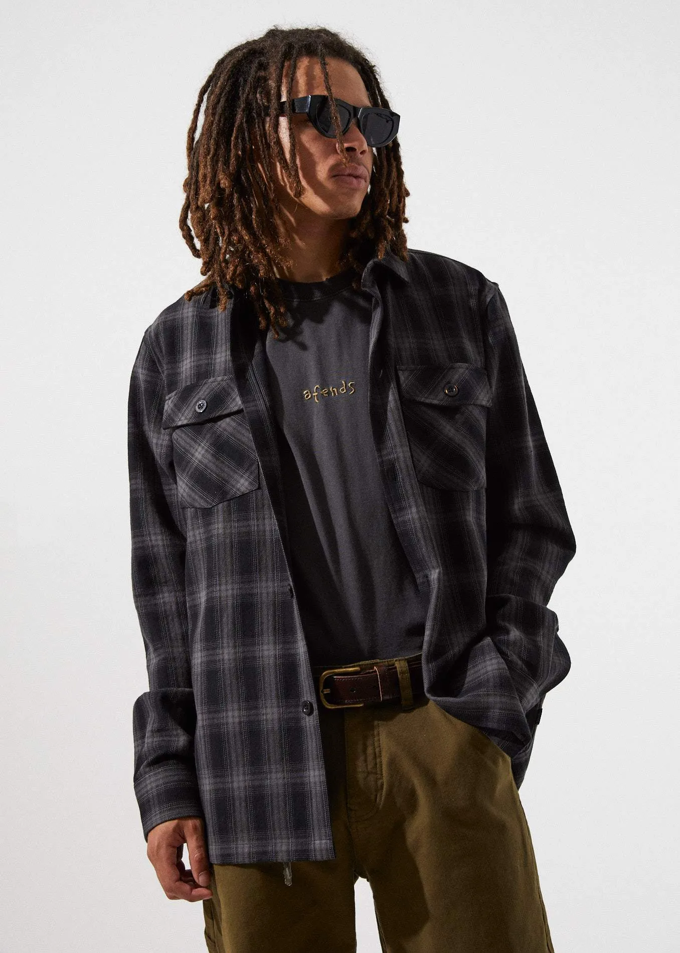 Afends Mens Dead Heroes - Work Shirt