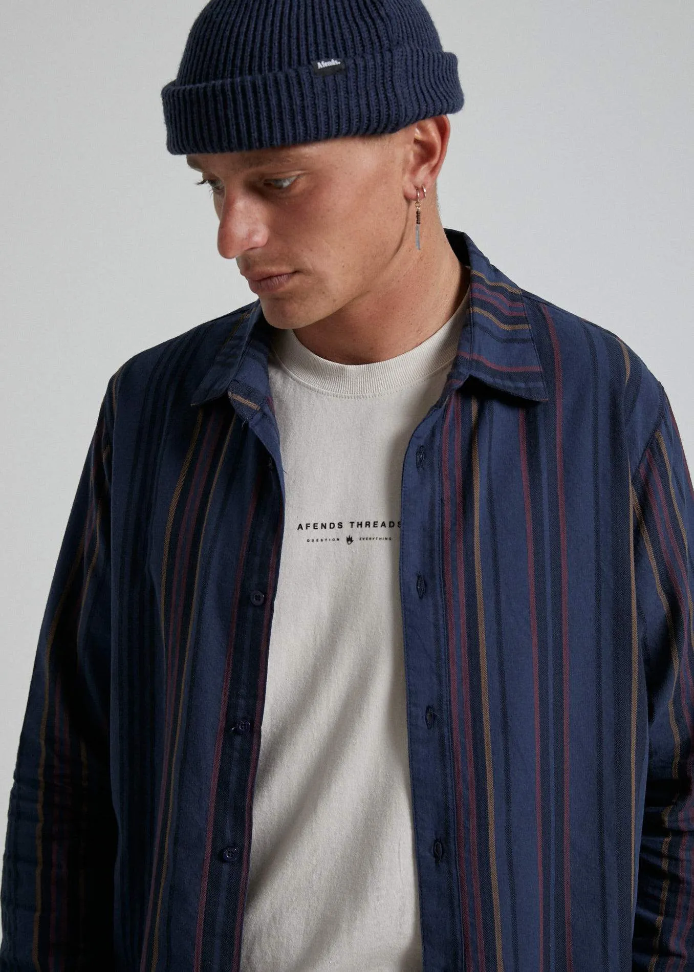 Afends Mens Don Pedro - Long Sleeve Shirt - Multi