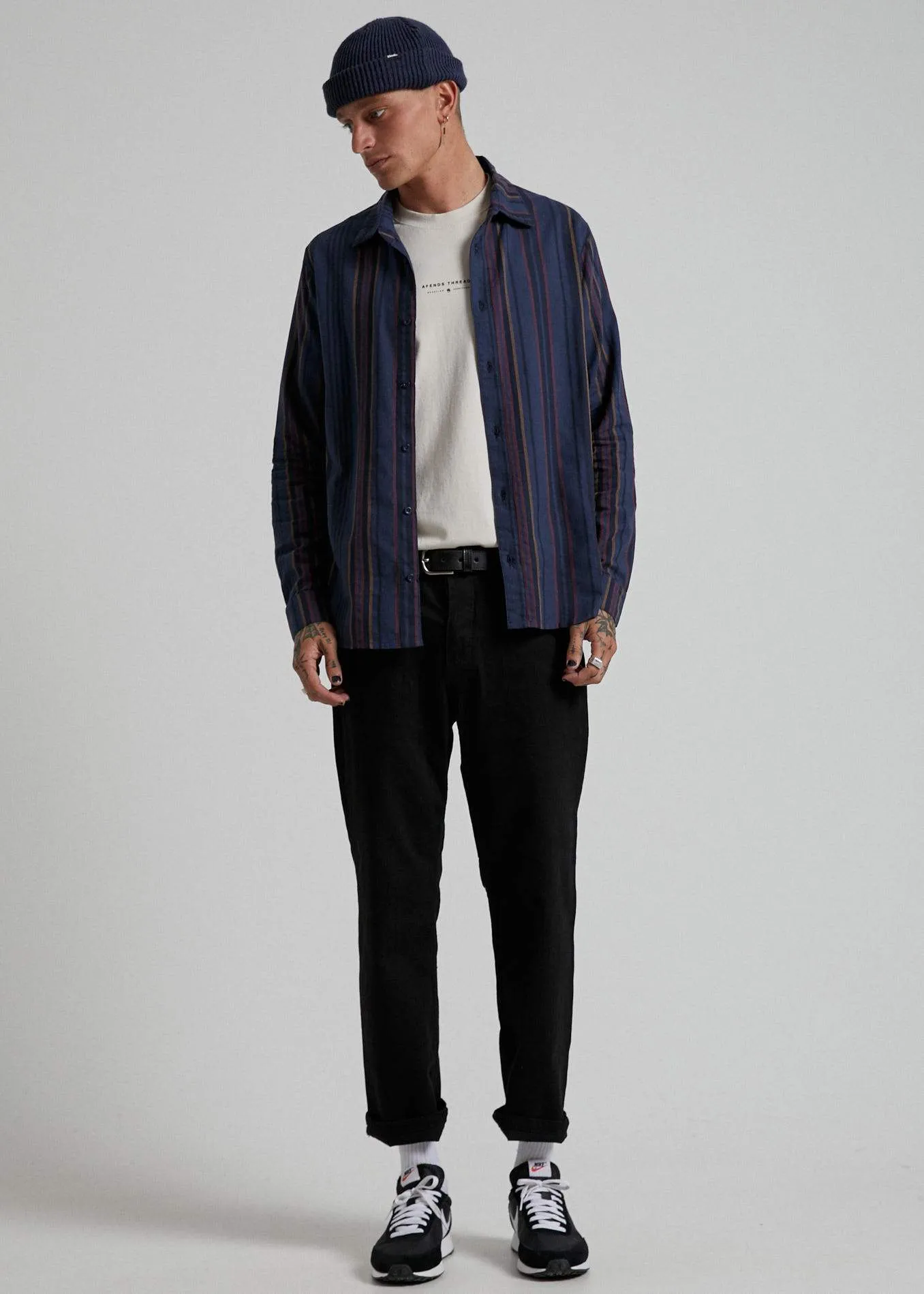 Afends Mens Don Pedro - Long Sleeve Shirt - Multi
