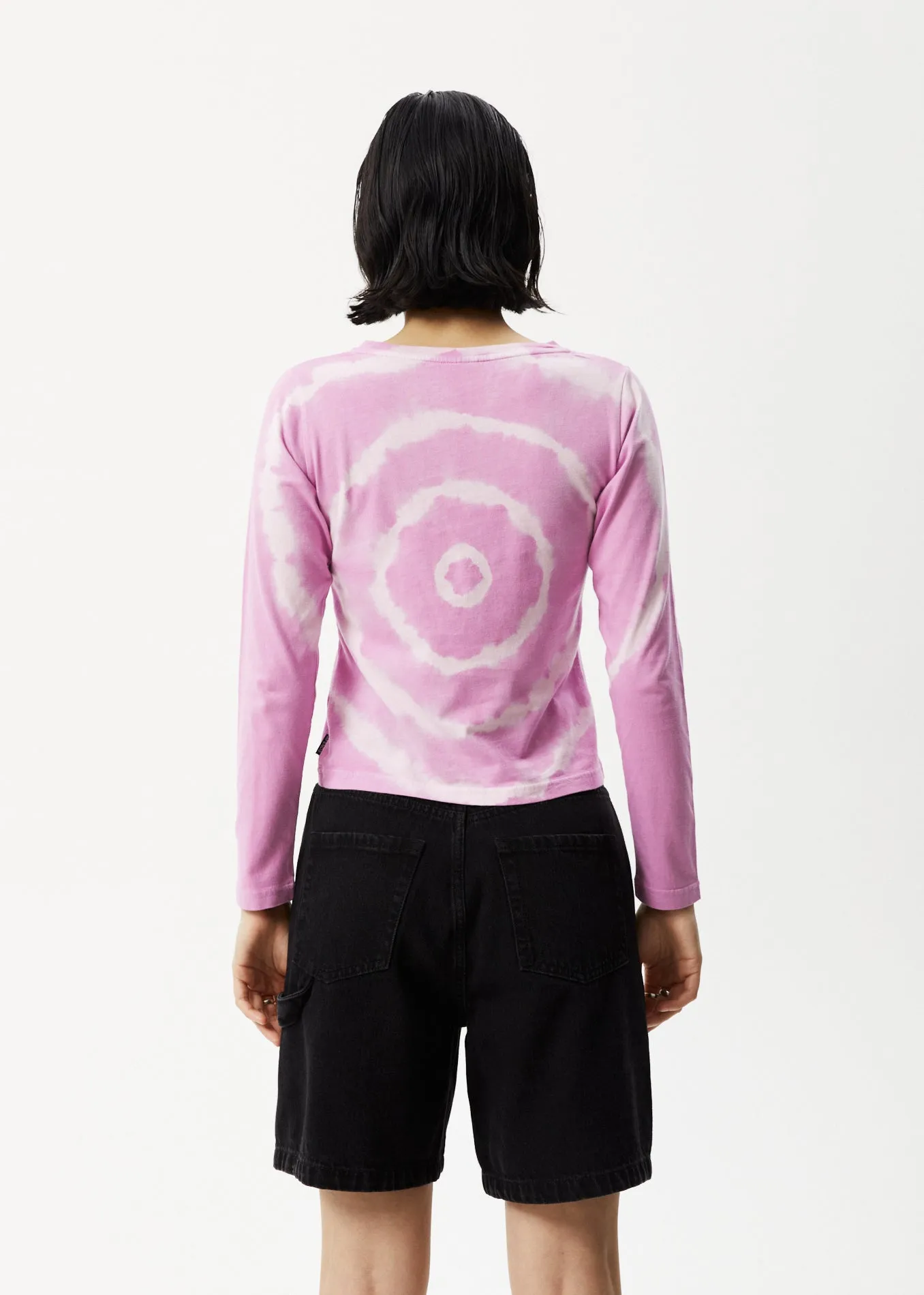 AFENDS Womens Day Dream - Long Sleeve Tie Dye Graphic T-Shirt - Candy