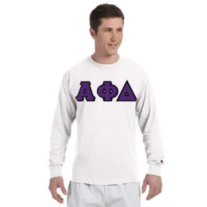 Alpha Phi Delta Greek Champion Long-Sleeve Tee - Champion CC8C - TWILL