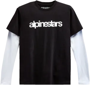 ALPINESTARS Stack Long-Sleeve T-Shirt - Black/White - XL 1213713001020XL