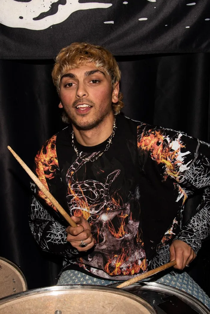 Anarchy Skull & Flame Print Long Sleeve T-shirt