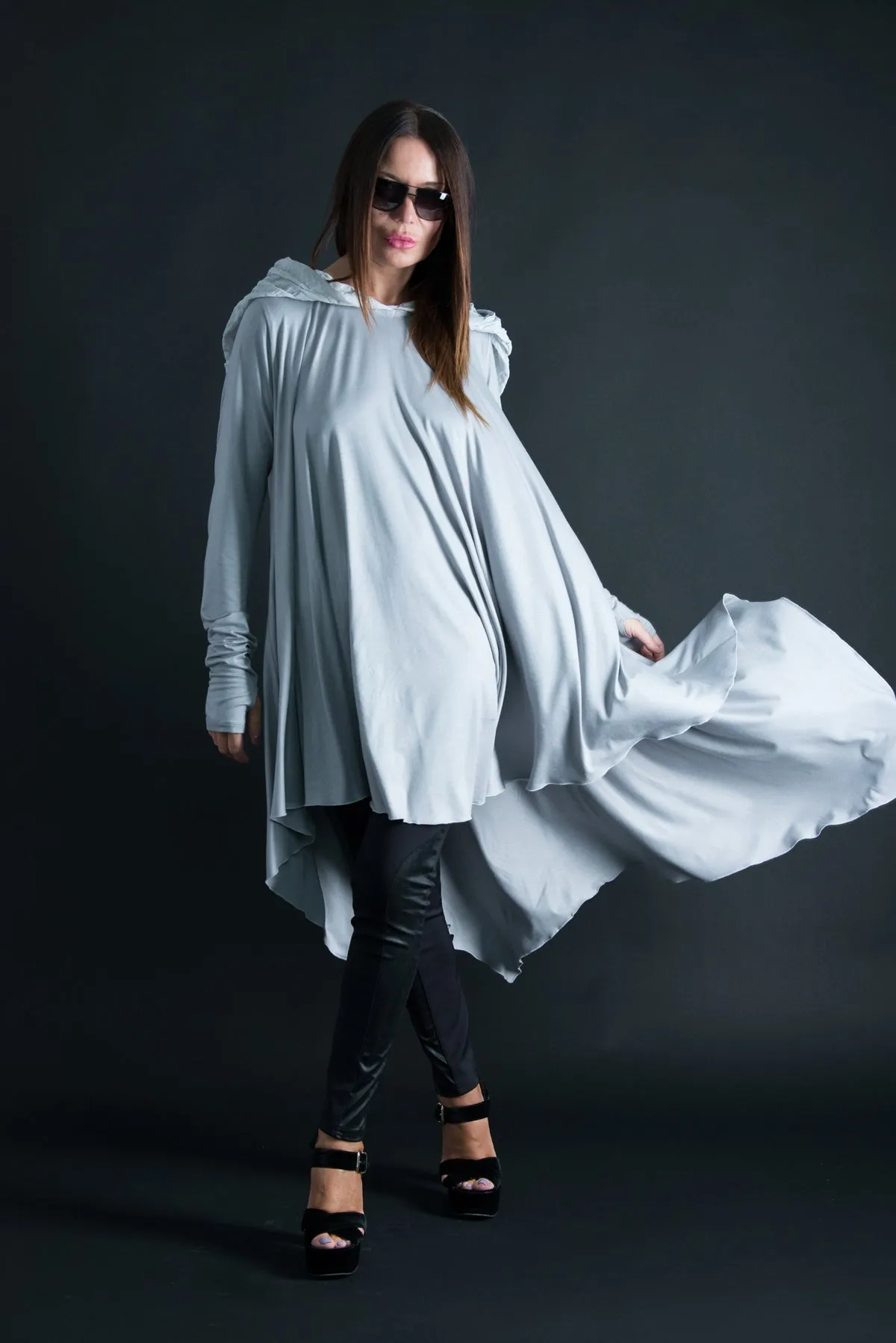 ANIE BLACK Hooded Tunic SALE