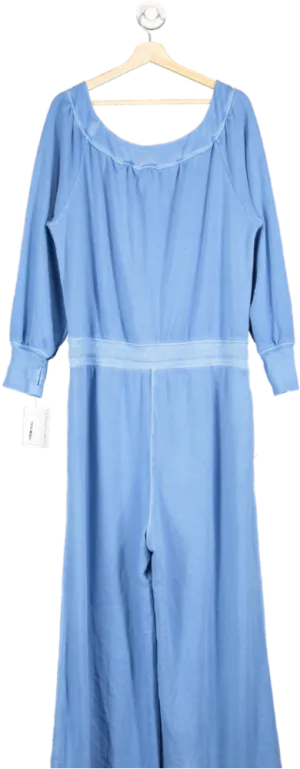 Anthropologie Masai Blue Off-Shoulder Jumpsuit Size UK 14
