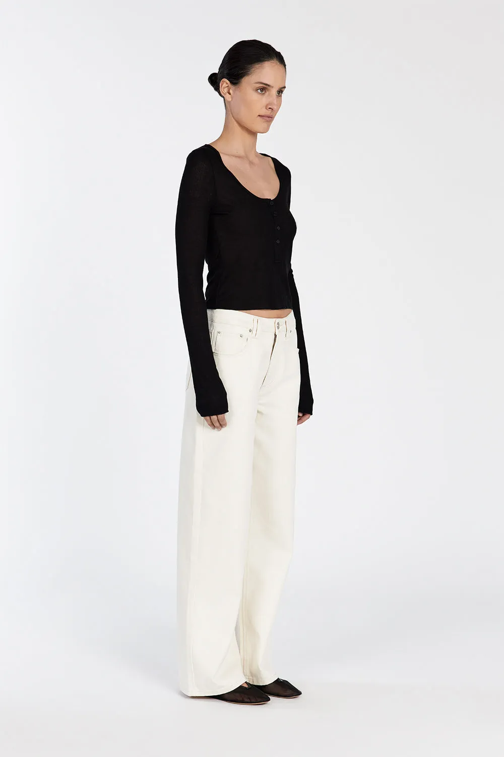 ARDEN BLACK LONG SLEEVE TOP