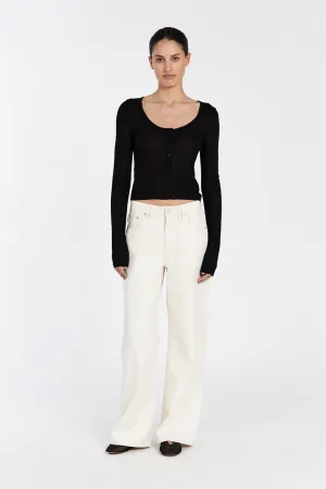 ARDEN BLACK LONG SLEEVE TOP