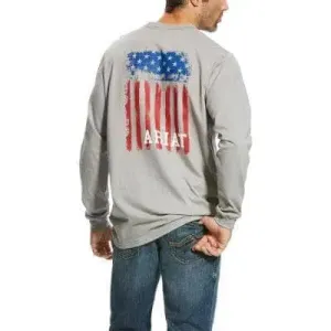 ARIAT - FR Americana Graphic T-Shirt, Silver Fox