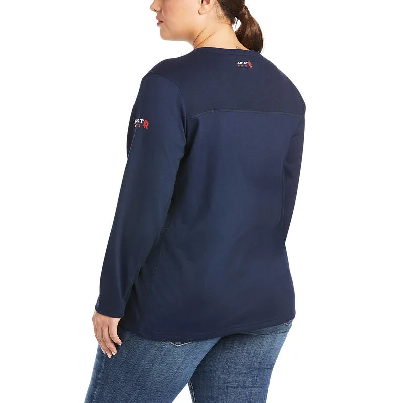 ARIAT Women's FR AC T-Shirt - Navy