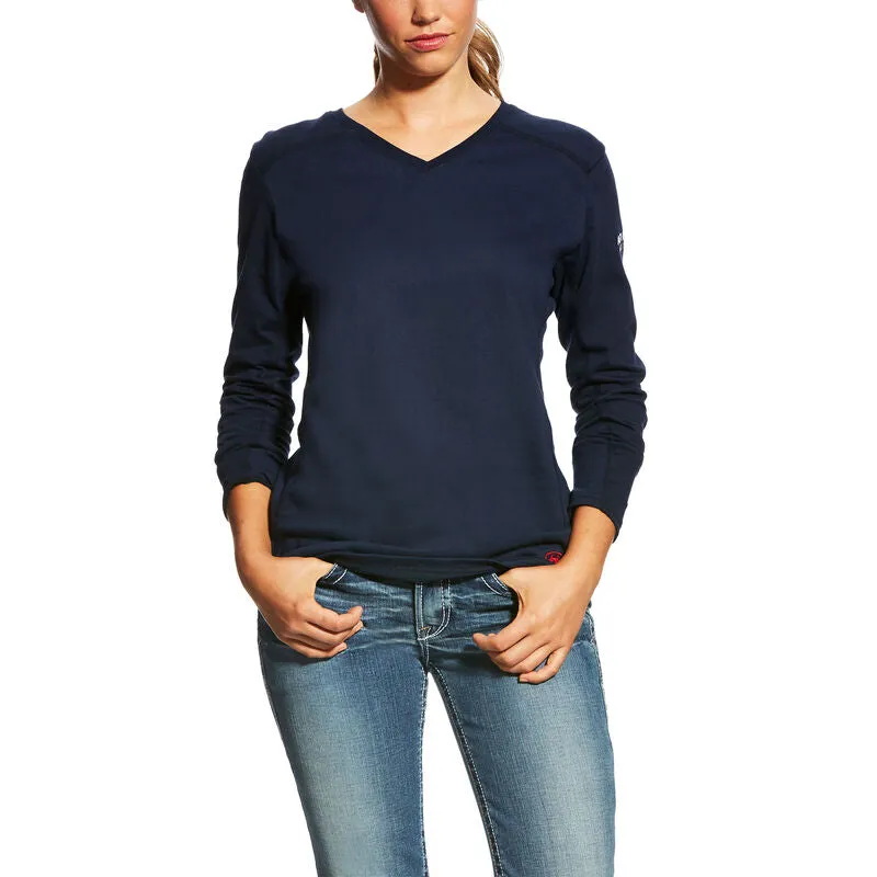 ARIAT Women's FR AC T-Shirt - Navy
