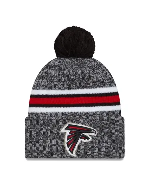 Atlanta Falcons New Era 2023 Sideline - Sport Cuffed Pom Knit Hat - Black