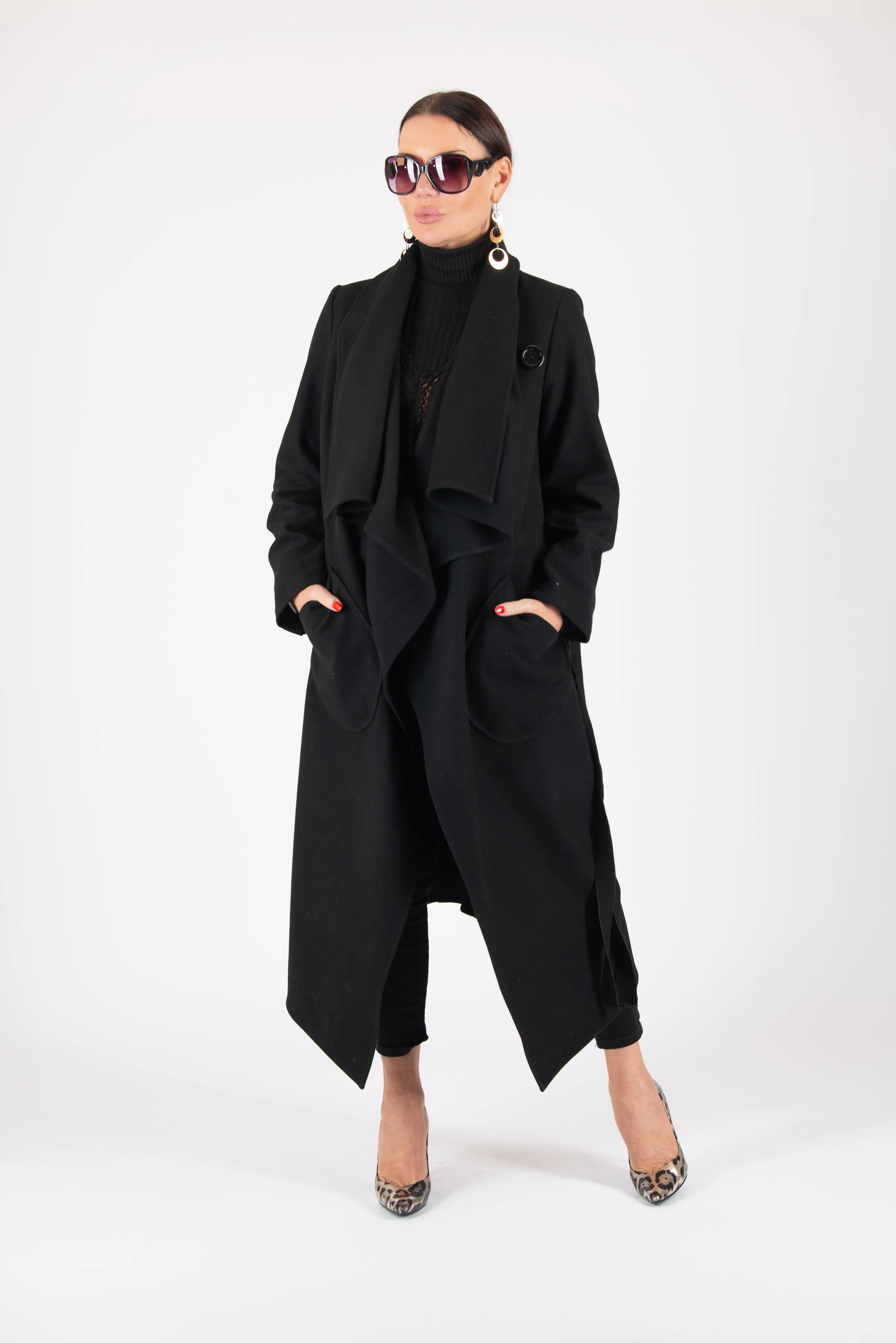 Autumn Women Purple Asymmetric Coat by EUG Fashion