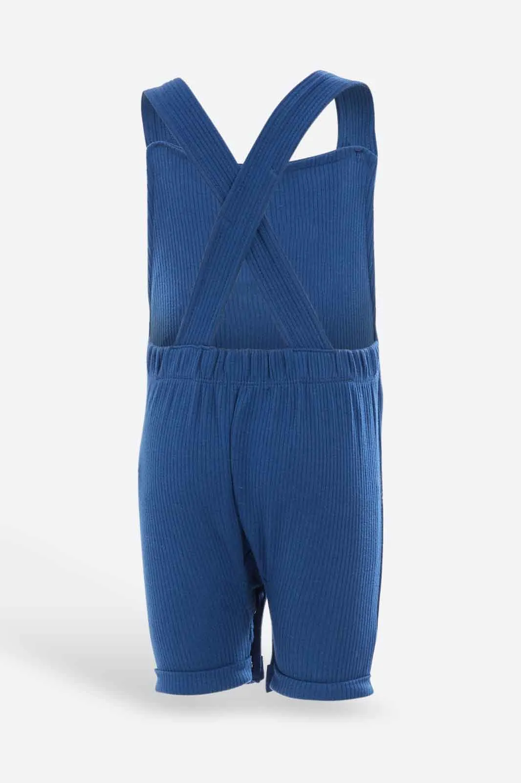 Babies Navy And White Dungaree Set (2 Piece)