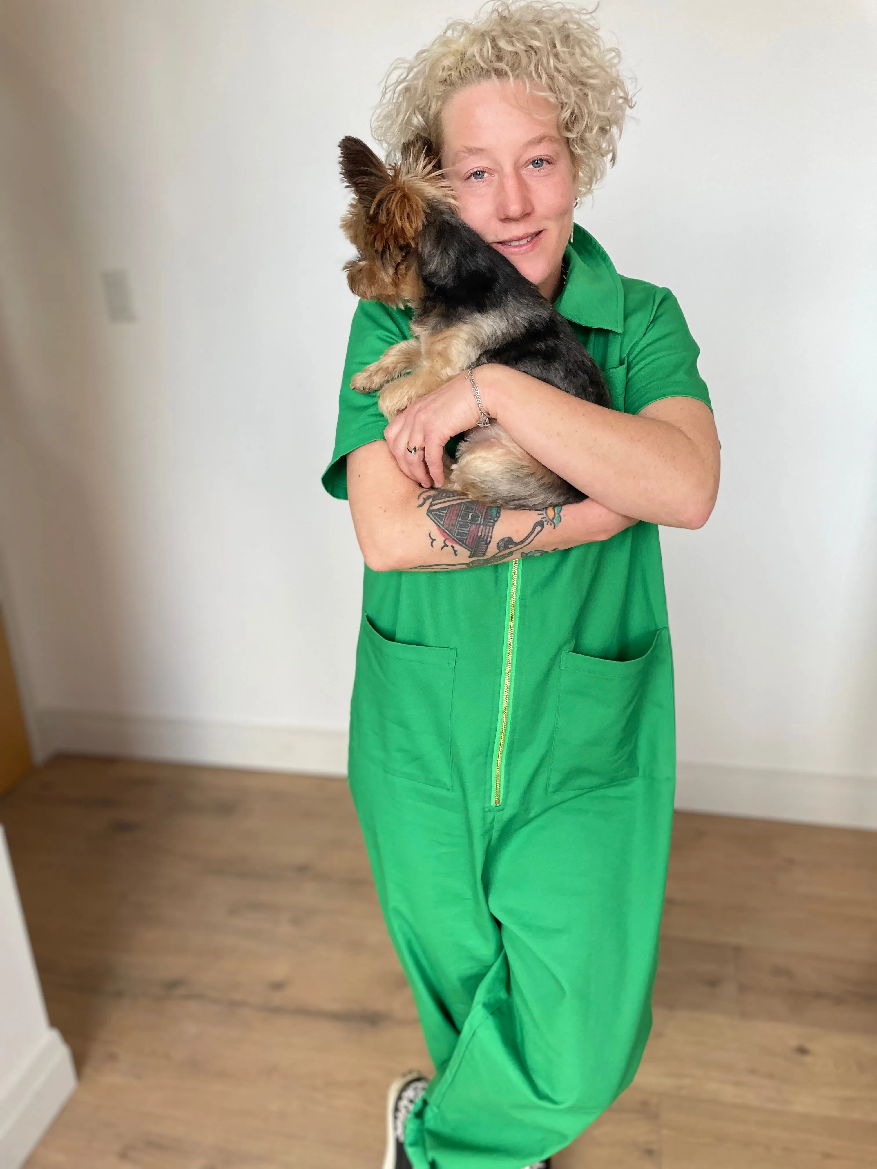 Baggy Boilersuit - Short Sleeve Green
