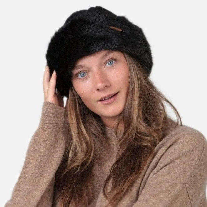 Barts Accessories Faux Fur Cable Bandhat in Black