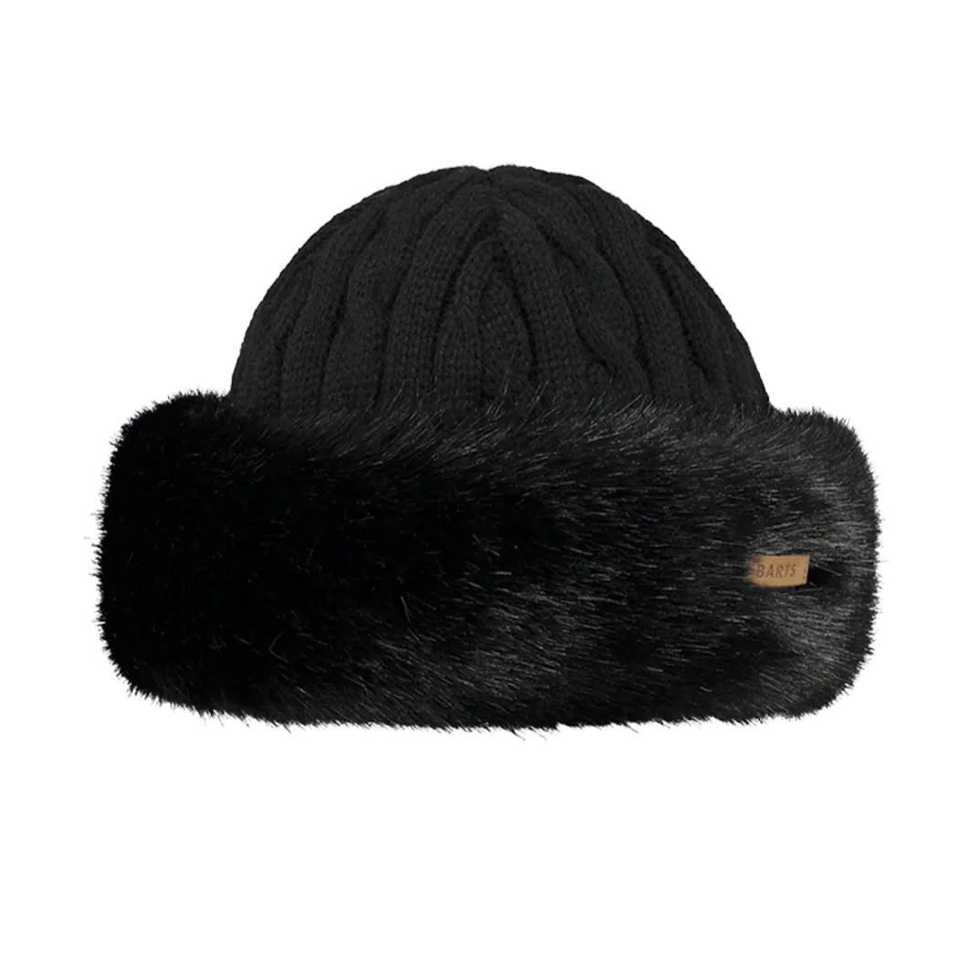 Barts Accessories Faux Fur Cable Bandhat in Black