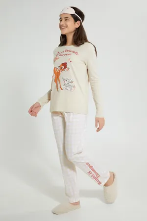Beige Bambi Pyjama Set (2 Piece)