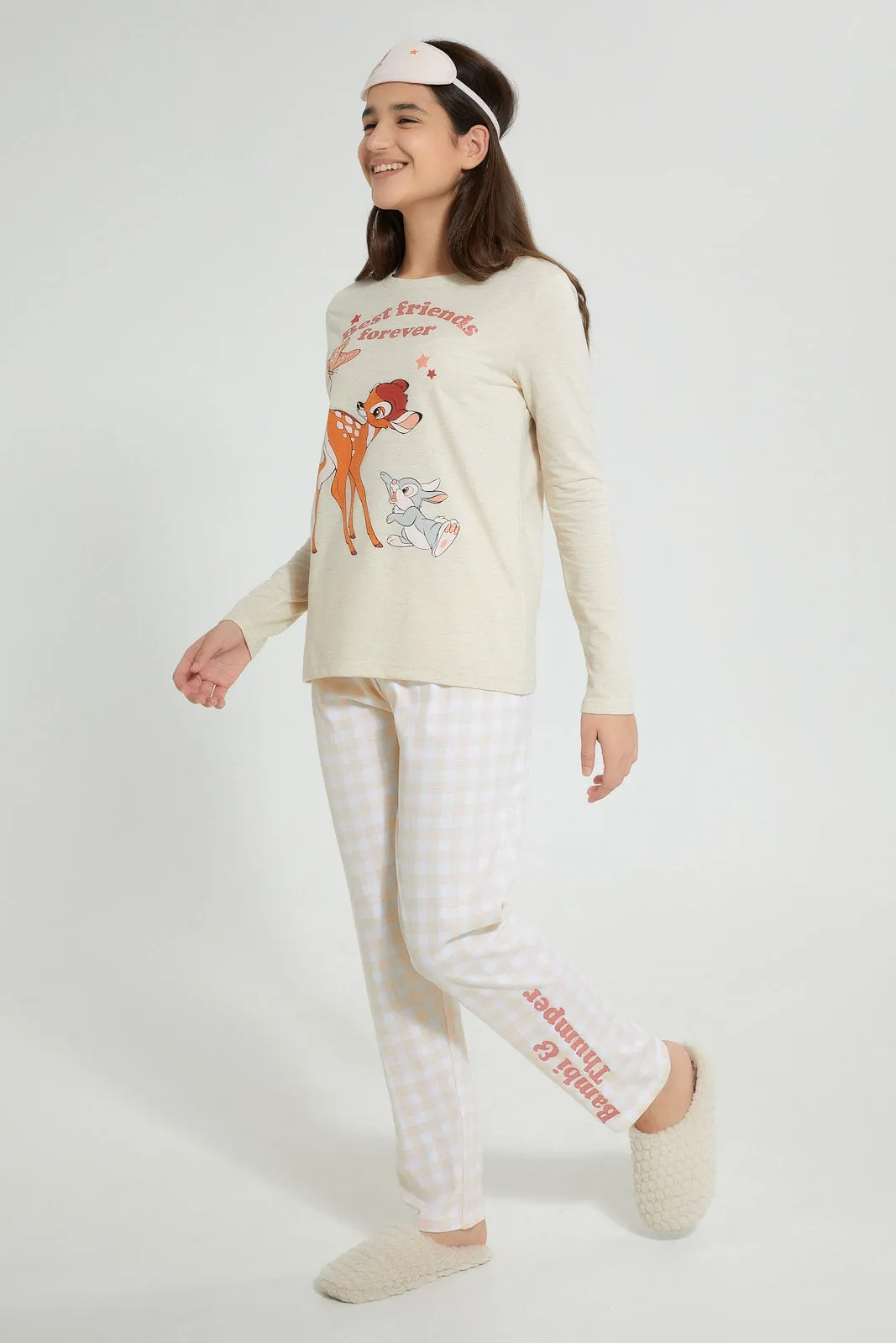 Beige Bambi Pyjama Set (2 Piece)