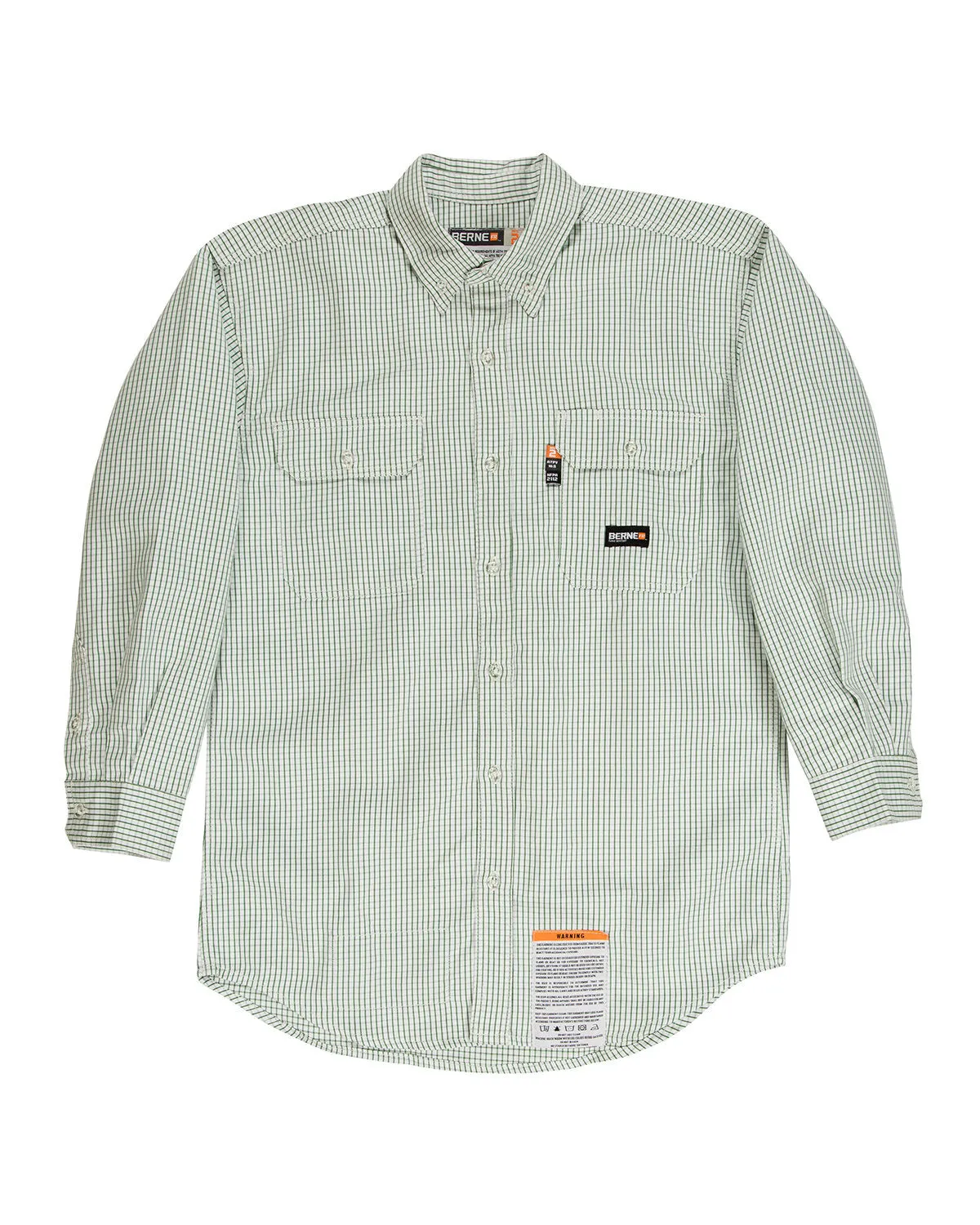 Berne Men's Tall Flame-Resistant Down Plaid Work Shirt