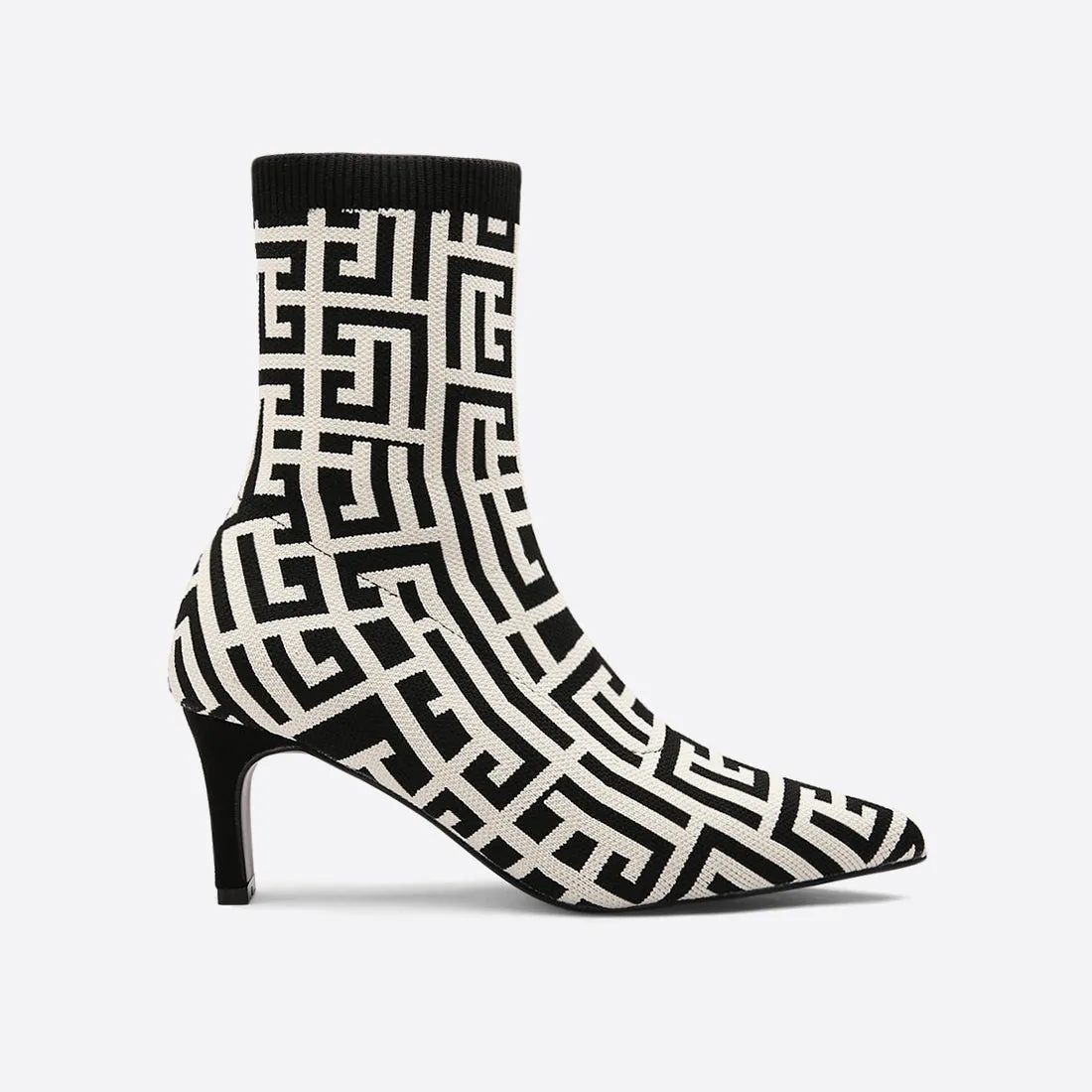 binfenxie- Women Pointed Toe Mid-Calf Sock Boots