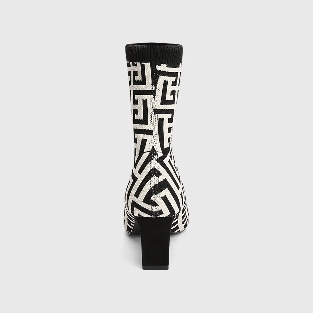 binfenxie- Women Pointed Toe Mid-Calf Sock Boots