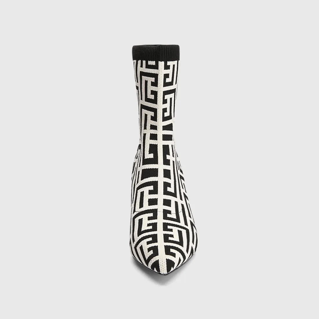 binfenxie- Women Pointed Toe Mid-Calf Sock Boots