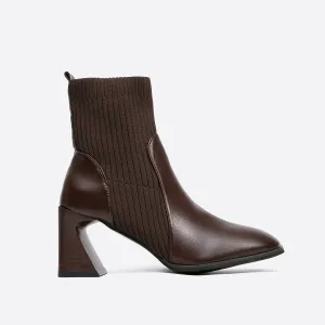 binfenxie- Women Square Toe Ankle Boots