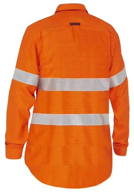 Bisley Apex 185 Women's Taped Hi Vis FR Vented Shirt BL8439T
