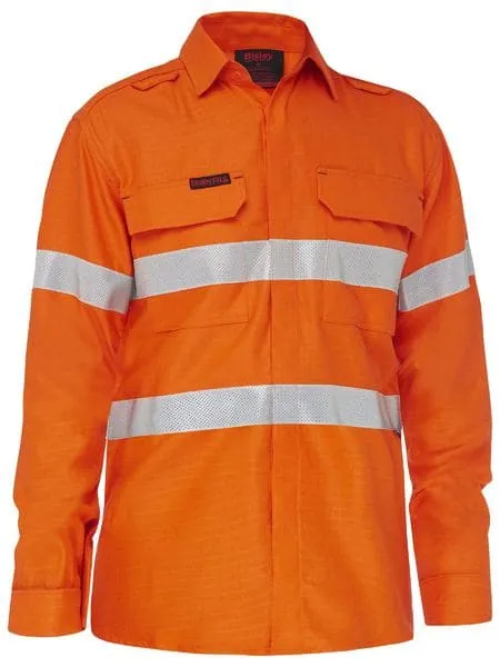 Bisley Workwear Apex 185 Taped Hi Vis FR Vented Shirt BS8439T