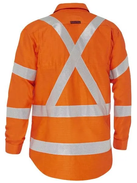 Bisley Workwear Apex 185 X Taped Hi Vis FR Vented Shirt BS8439XT