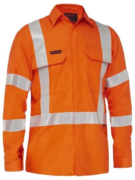 Bisley Workwear Apex 185 X Taped Hi Vis FR Vented Shirt BS8439XT