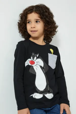 Black Tweety And Sylvester T-Shirt