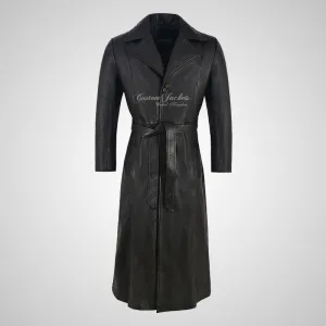 BLADE Full Length Leather Coat Black Vampire Movie Leather Coat