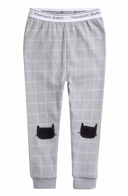 Blank Cat Grey Long Sleeve Pajama