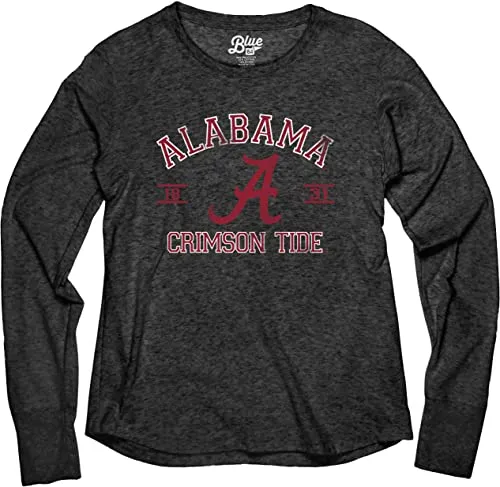 Blue 84 Women's Washington State Cougars Long Sleeve T Shirt Tri-Blend Mascot, Washington State Cougars Black, Large