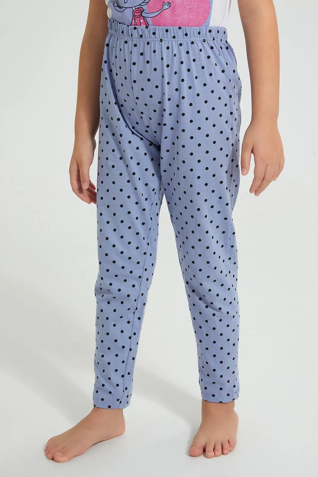 Blue And White Girl Pyjama Set (2 Piece)