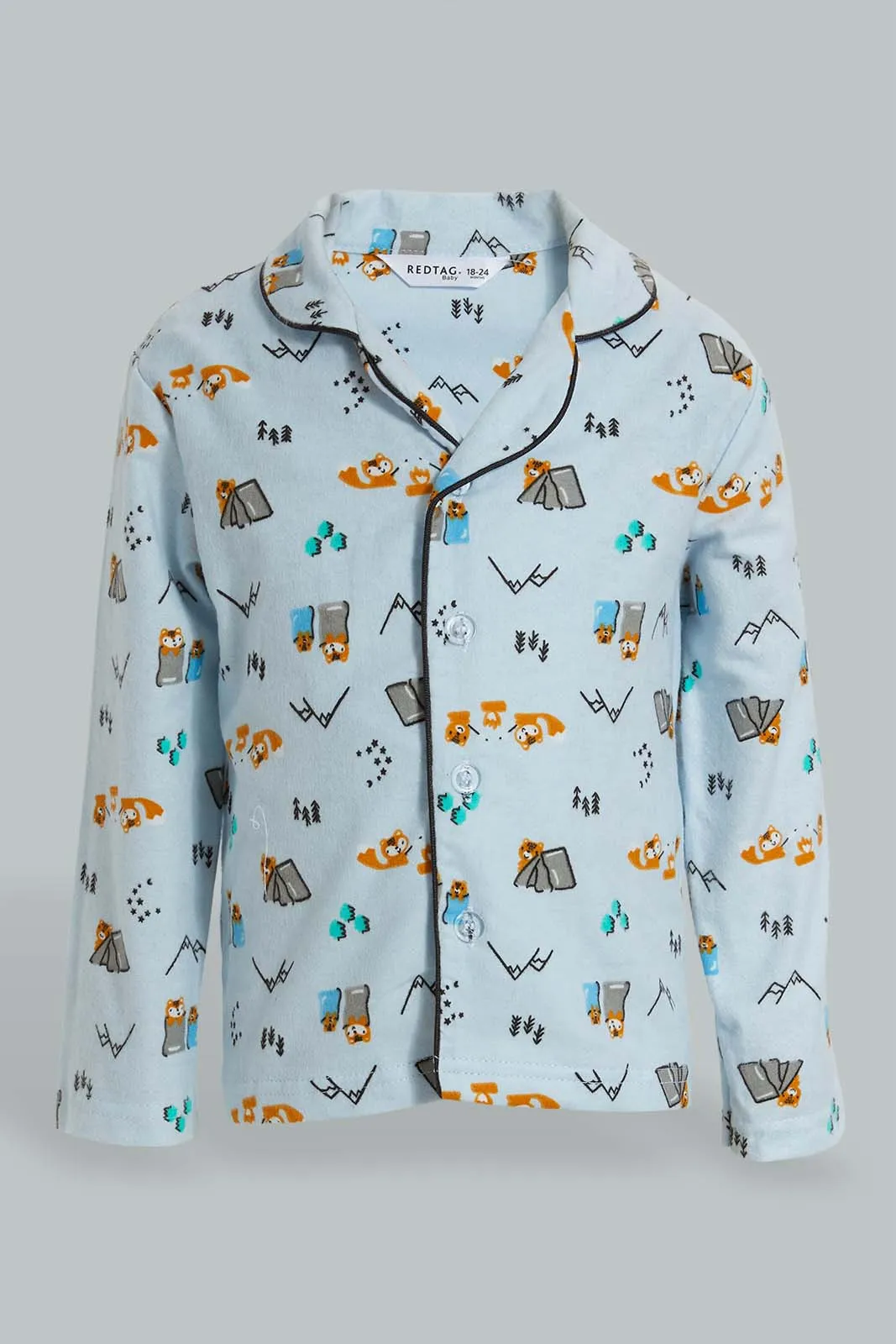 Blue Animal Print Pyjama Set (2 Piece)