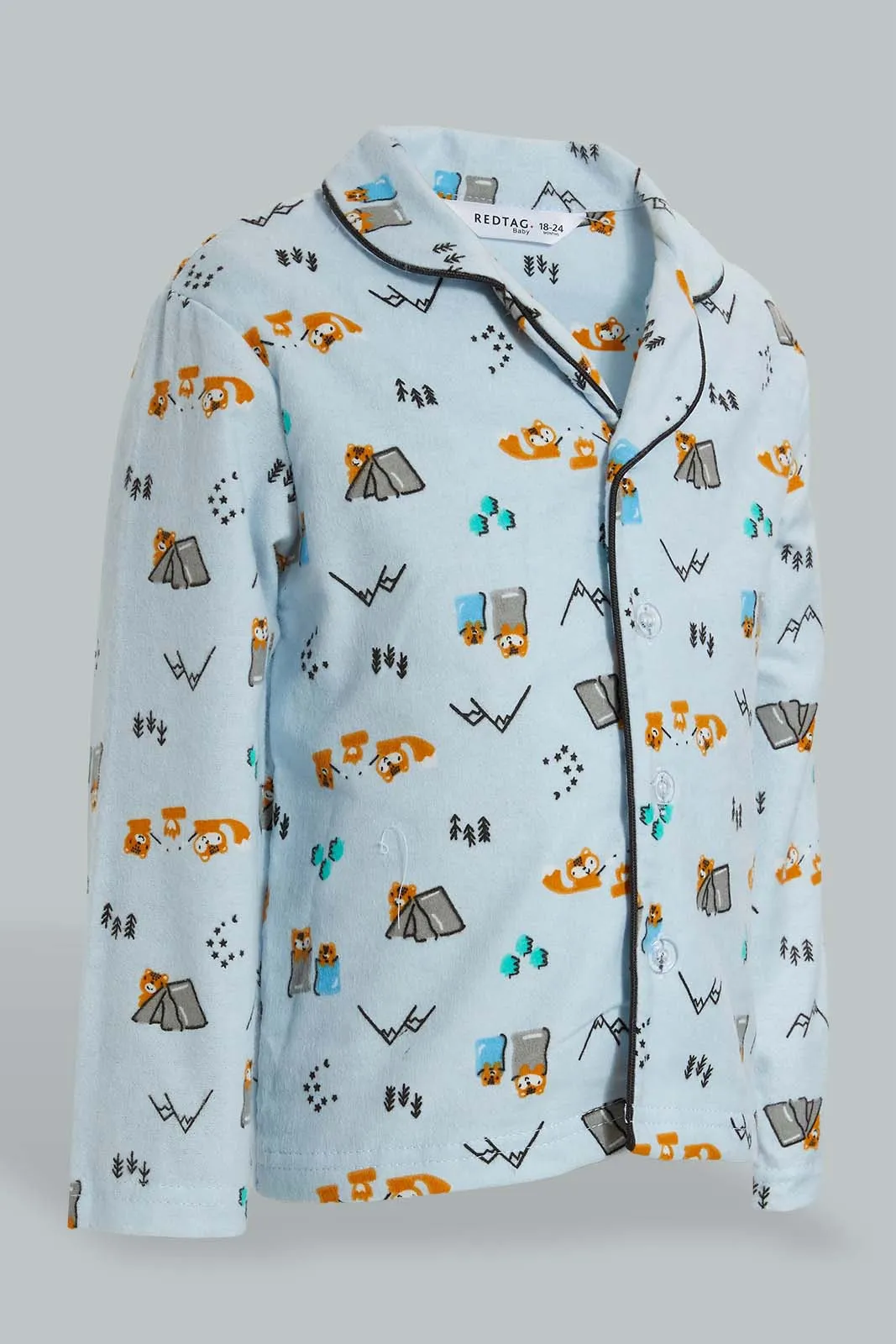 Blue Animal Print Pyjama Set (2 Piece)