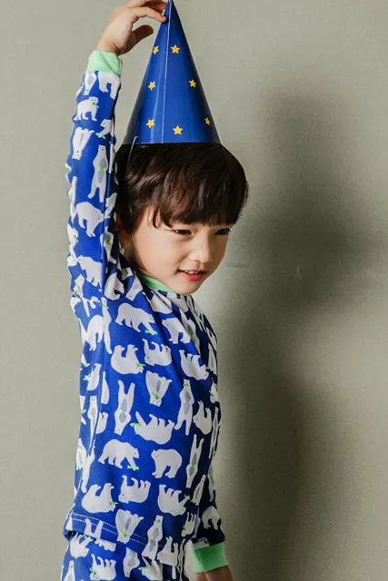 Blue Polar Bear Long Sleeve Pajama