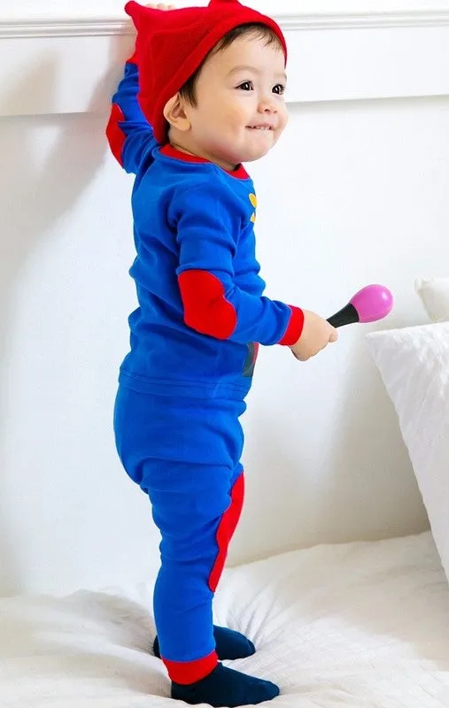 Blue Robot Long Sleeve Pajama
