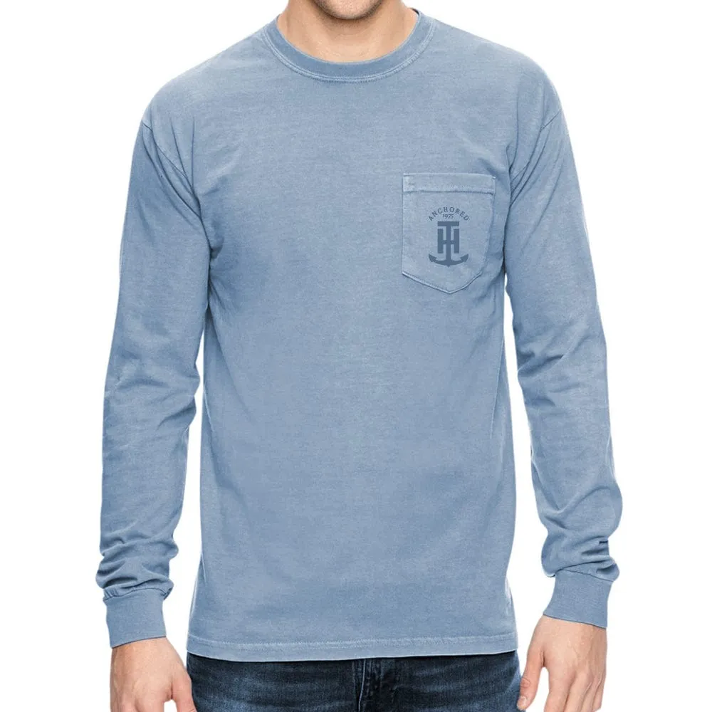 Blue Stay Anchored Long Sleeve Shirt