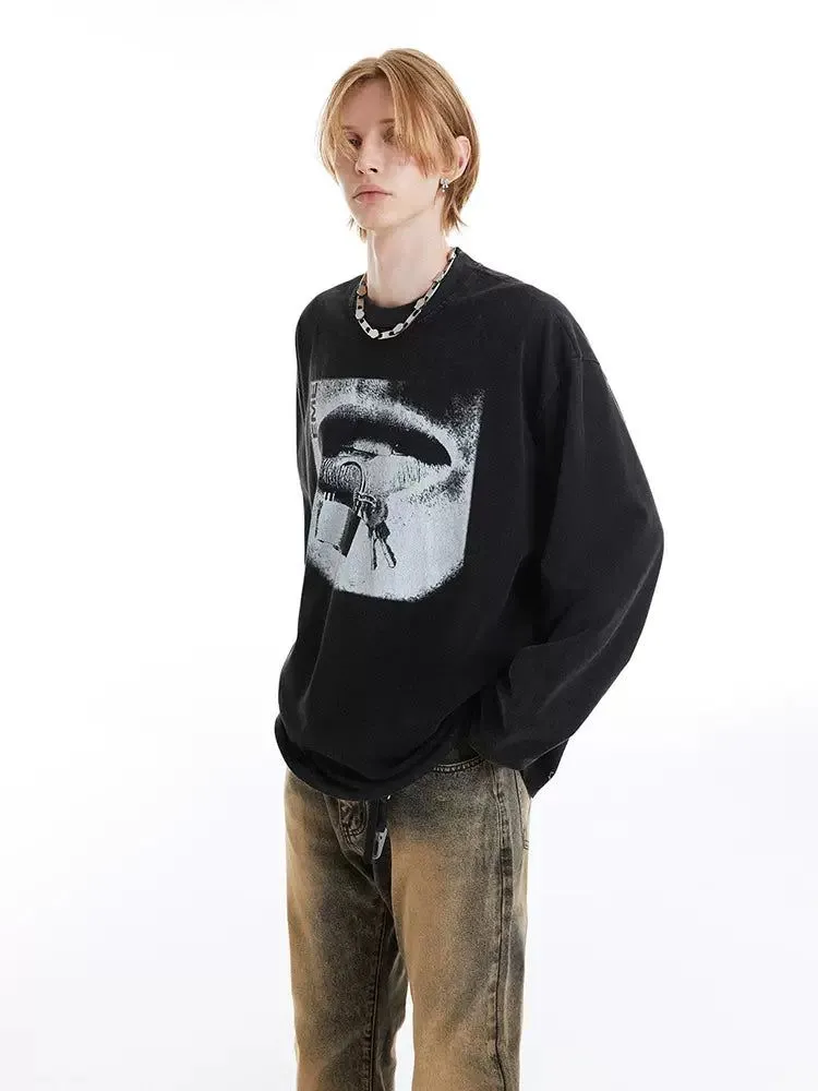 BNW Lip Graphic Long Sleeve T-Shirt